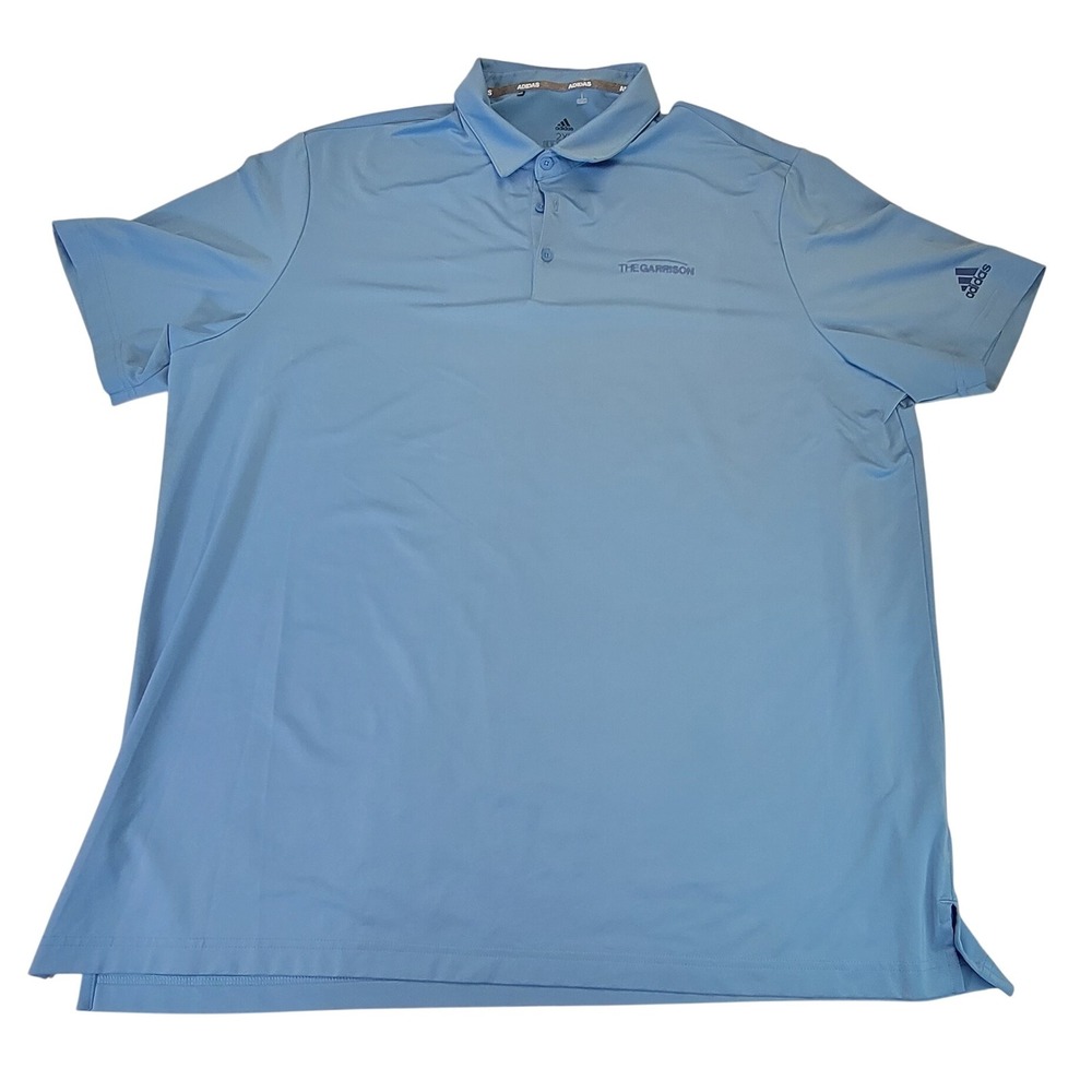 Adidas‎ The Garrison Mens 2XL Blue Golf Polo Shirt Short Sleeve